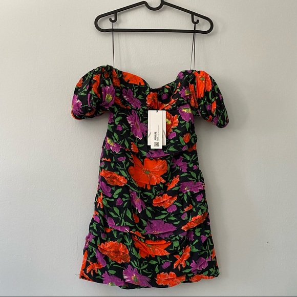 ZARA floral mini dress- BNWT - Picture 2 of 8